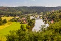 Aerial view of Dobronice u Bechyne village, Czech Republ Royalty Free Stock Photo