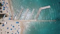 Aerial view of the docks in Crash Boat Beach in Aguadilla, Puerto Rico Royalty Free Stock Photo