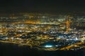 Aerial view of the Doha city at night Royalty Free Stock Photo