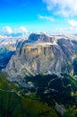 Aerial view in Dolomites Royalty Free Stock Photo