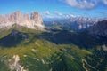 Aerial view in Dolomites Royalty Free Stock Photo