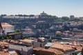 Aerial View of Dom Luis I Bridge over Douro River and Oporto& x27;s H Royalty Free Stock Photo