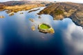 Aerial view of Doon Fort by Portnoo - County Donegal - Ireland Royalty Free Stock Photo