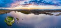 Aerial view of Doon Fort by Portnoo - County Donegal - Ireland. Royalty Free Stock Photo