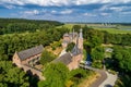 Aerial view of Doorwerth Castle is a medieval castle near Arnhem, Netherlands Royalty Free Stock Photo