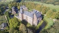 Aerial view on the Doorwerth Castle Royalty Free Stock Photo