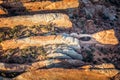 Aerial view on the Double O Arch in the Arches National Park Royalty Free Stock Photo