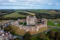 Aerial view of the Dover Castle. The most iconic of all English fortresses.