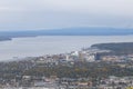 Aerial view of downtown Anchorage, Alaska, AK, USA Royalty Free Stock Photo