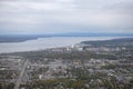 Aerial view of downtown Anchorage, Alaska, AK, USA Royalty Free Stock Photo