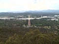 Aerial view of the downtown of Canberra