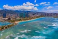 Aerial view of downtown Honolulu Hawaii Royalty Free Stock Photo