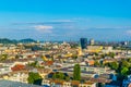 Aerial view of downtown Linz, Austria....IMAGE Royalty Free Stock Photo