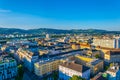 Aerial view of downtown Linz, Austria....IMAGE Royalty Free Stock Photo