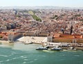 Aerial view of downtown Lisbon Royalty Free Stock Photo