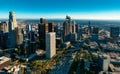 Aerial view of a Downtown Los Angeles Royalty Free Stock Photo