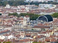 Aerial view of downtown Lyon France Royalty Free Stock Photo