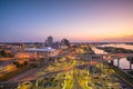 Aerial view of downtown Memphis Royalty Free Stock Photo