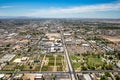 Aerial view of Downtown Mesa, Arizona looking west Royalty Free Stock Photo