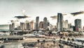 Aerial view of Downtown Miami Royalty Free Stock Photo