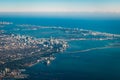 Aerial view of Downtown Miami seen from the sky