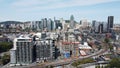 Aerial view of downtown Montreal, Canada Tall buildings, The building, The Street, Royalty Free Stock Photo