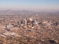 Aerial view of downtown Phoenix Royalty Free Stock Photo