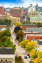 Aerial view of downtown Portland, Maine