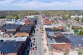 Aerial view of downtown Potsdam, NY, USA Royalty Free Stock Photo