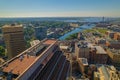 Aerial view of downtown Providence. Rhode Island, United States.