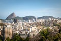 Aerial view of downtown Rio de Janeiro and Sugar Loaf Mountain from Santa Teresa Hill - Rio de Janeiro, Brazil Royalty Free Stock Photo