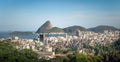 Aerial view of downtown Rio de Janeiro and Sugar Loaf Mountain from Santa Teresa Hill - Rio de Janeiro, Brazil Royalty Free Stock Photo