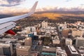 Aerial view of downtown San Jose in the evening; Silicon Valley, South San Francisco Bay Area, California Royalty Free Stock Photo