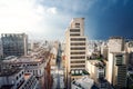 Aerial view of downtown Sao Paulo and Sao Joao Avenue - Sao Paulo, Brazil Royalty Free Stock Photo