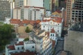 Aerial view of downtown Sao Paulo and Patio do Colegio - Sao Paulo, Brazil