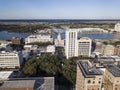 Aerial view of downtown Savannah, Georgia with city hall at the center Royalty Free Stock Photo