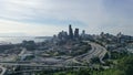 Aerial view of Downtown Seattle Washington Royalty Free Stock Photo