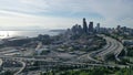 Aerial view of Downtown Seattle Washington Royalty Free Stock Photo