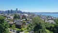 Aerial view of Downtown Seattle Washington Royalty Free Stock Photo