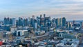 Downtown Seattle, Washington at sunset in March Royalty Free Stock Photo