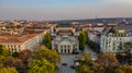 Aerial view of The National Theatre Ivan Vazov, Sofia, Bulgaria Royalty Free Stock Photo