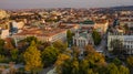 Aerial view of The National Theatre Ivan Vazov, Sofia, Bulgaria Royalty Free Stock Photo