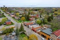 Aerial view of downtown St George, Ontario, Canada
