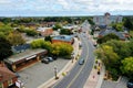 Aerial view of downtown Stoney Creek, Ontario, Canada