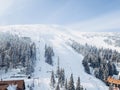 aerial view of Dragobrat mountains ski resort Royalty Free Stock Photo