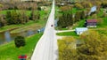 Aerial view of Drayton, Ontario, Canada in spring