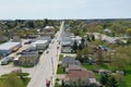 Aerial view of Drayton, Ontario, Canada on spring morning