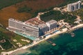 Aerial view of Dreams Vista Cancun Resort, Residecial del Mar, Luxury Oceanfront Condo Amara,