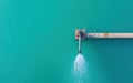 Aerial View of Dredging Operation at a Coastal Dock Royalty Free Stock Photo