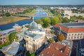 Aerial view of Dresden Academy of Fine Arts and Albertinum - Dresden, Saxony, Germany Royalty Free Stock Photo